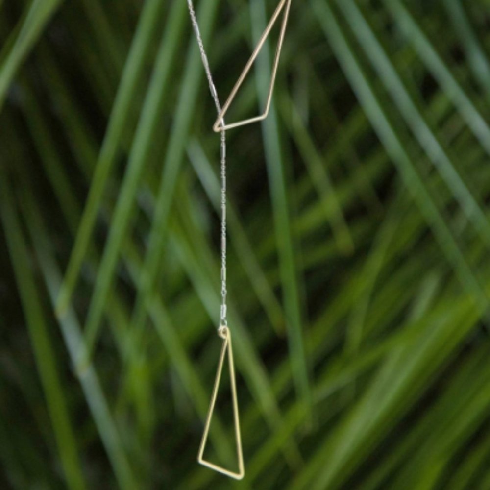 Inky Pivot Lariat Necklace